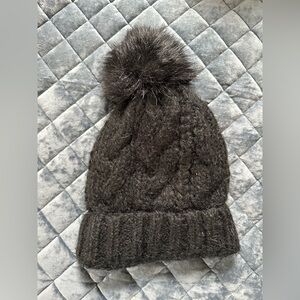 Cozy Black Knit Beanie with Pom Pom